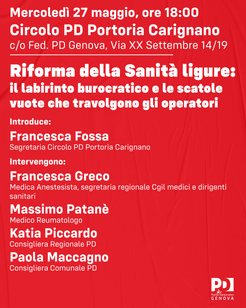 Riforma della Sanità Ligure
